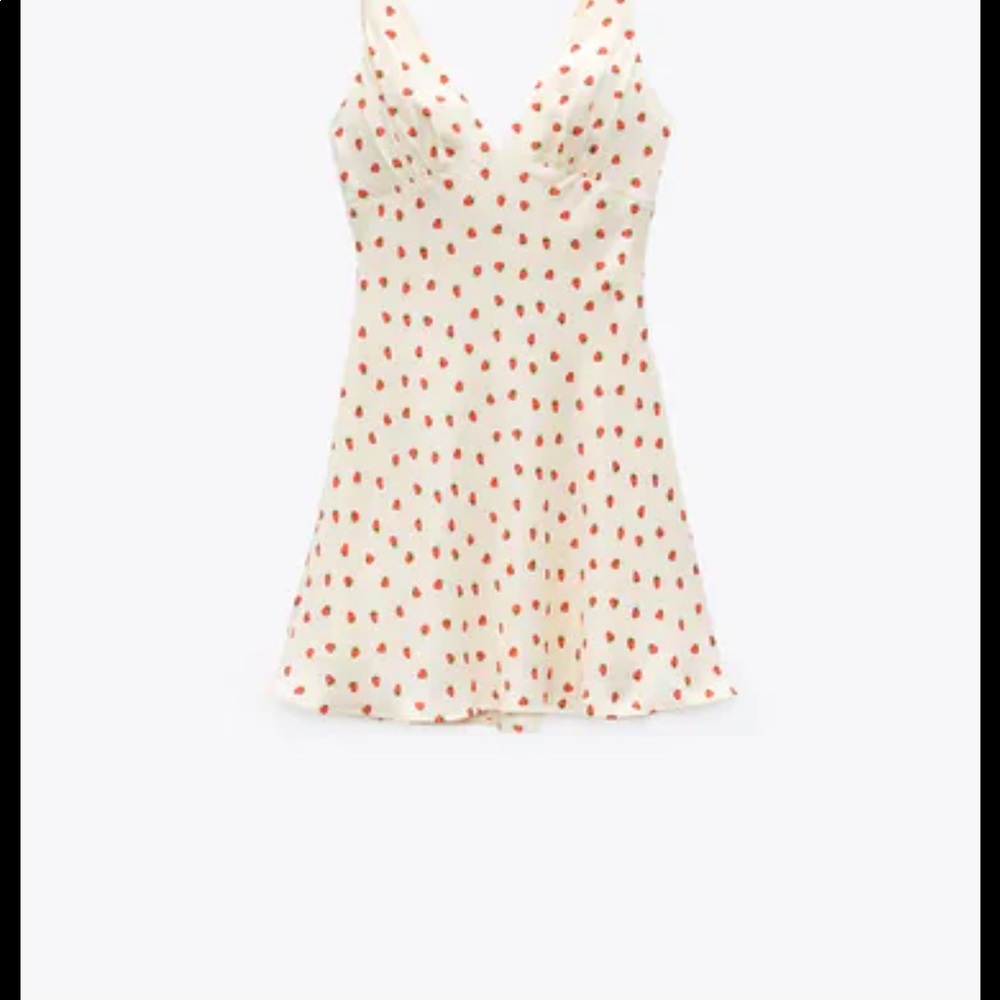 Zara SOLD OUT strawberry dress size small